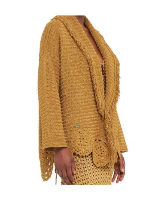 Alanui Brown Island Memories Crochet Cardigan