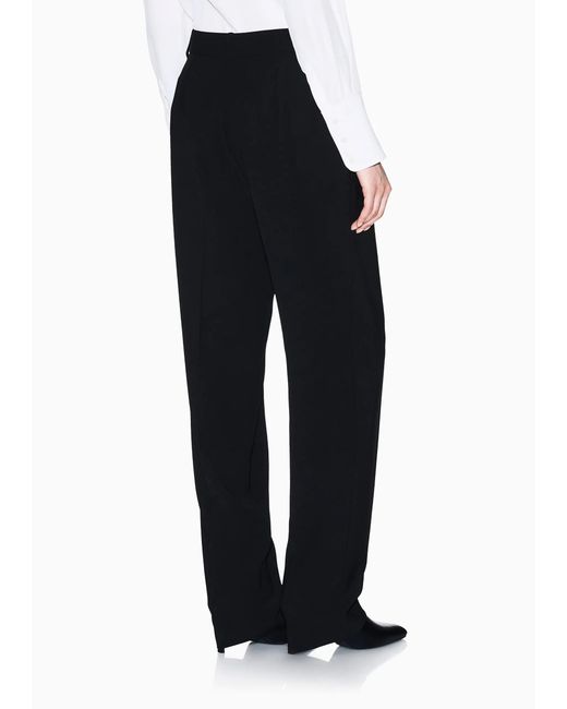ARMANI EXCHANGE Black Pleated Track Pants