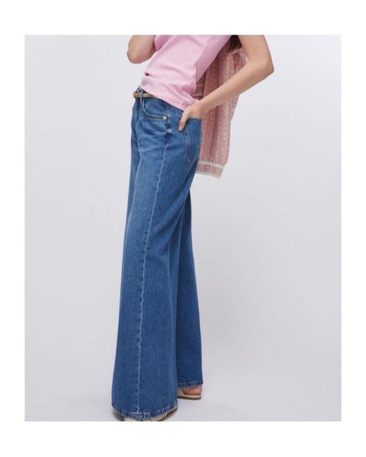 Liu Jo Blue High-Waisted Super-Flared Jeans