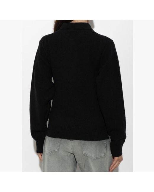 Haikure Black Polo Knitted Top