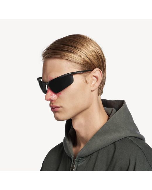 Balenciaga White Eyewear Boomerang Cat Sunglasses