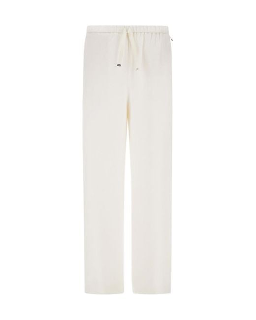 Herno White Drawstring Trousers