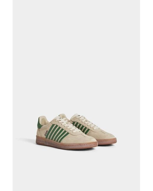 DSquared² Green Boxer Low-Top Sneakers for men