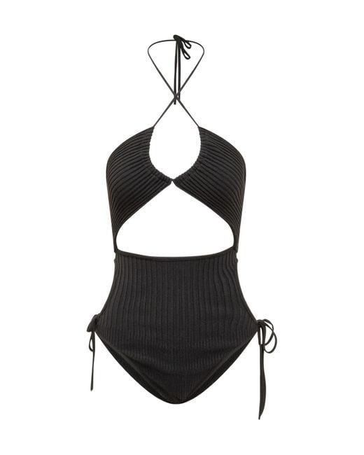 ANDREADAMO Black Neck-Hanging Jumpsuit