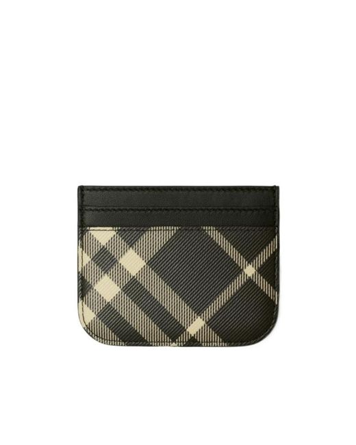 Burberry Black Vintage-Check Printed Curved Corners Cardholder