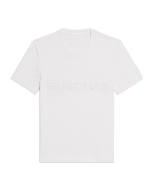 Helmut Lang White Embossed Logo Tee for men