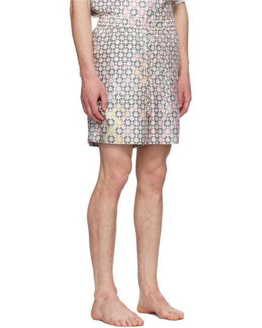 Givenchy Multicolor Logo Printed Drawstring Bermuda Shorts for men