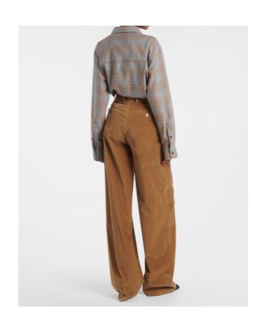 Altuzarra Brown Pip Cotton Corduroy Wide-Leg Pants