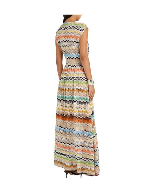 Missoni White Zigzag Fine-Knit Maxi Cover-Up Dress