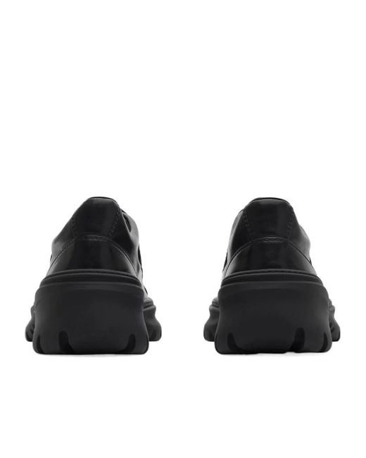 Burberry Black Scoot Lace-Up Sneakers for men