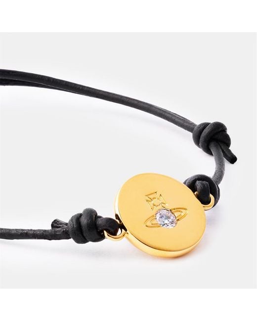 Vivienne Westwood White Orb Metal Chain Bracelet for men