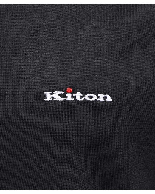 Kiton Black Short-Sleeved T-Shirt for men