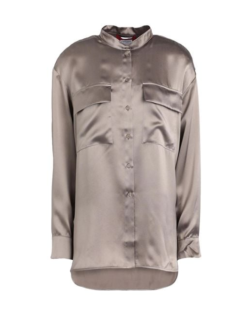 MAX&Co. Gray Solid Colour Shirts Blouses