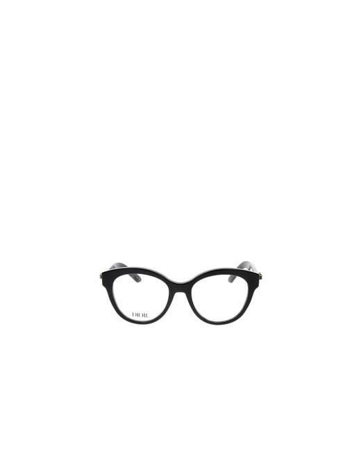 Dior White Eyewear Cat-Eye Frame Glasses