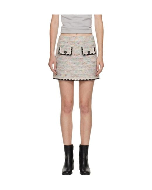 Marissa Chiara White A-Line Skirt
