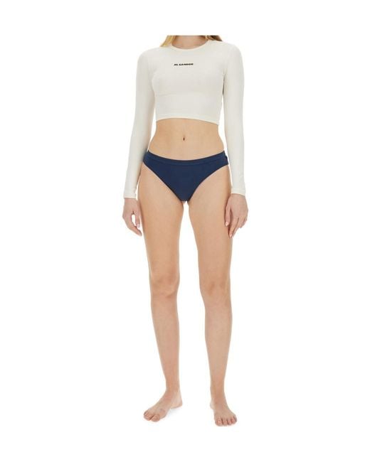 Jil Sander Blue Stretch Bikini Briefs