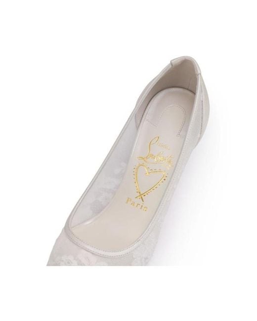 Christian Louboutin White Miss Z Mesh Pumps