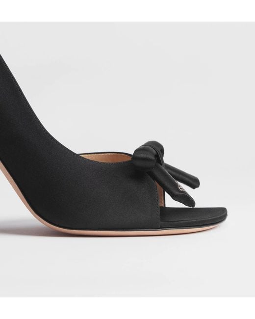 Dior Black Bow Heeled Slingback Sandal