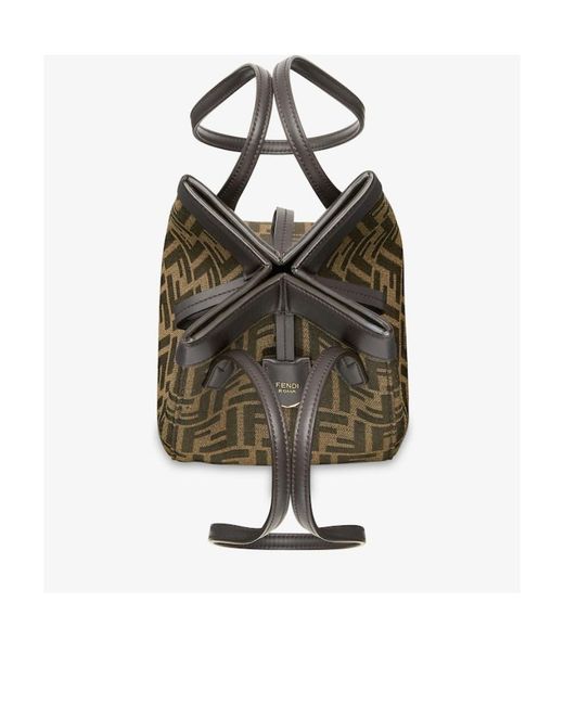 Fendi White Origami Drawstring Mini Bucket Bag
