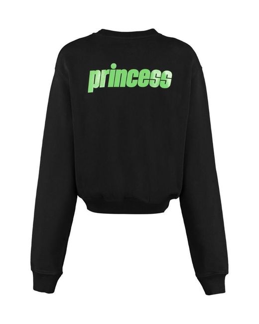 Off-White c/o Virgil Abloh Black Princess Logo Printed Sweater
