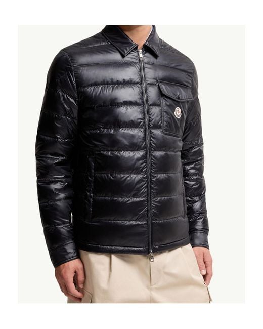 Moncler Blue Mourillon Down Shirt Jacket for men