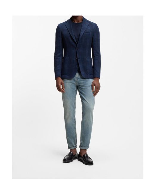 Boss Blue Belt Loop Jeans for men