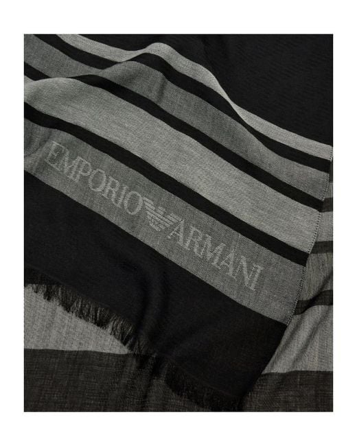 Emporio Armani Black Stole for men