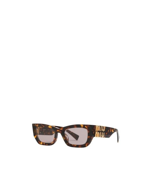 Miu Miu White Cat-Eye Sunglasses