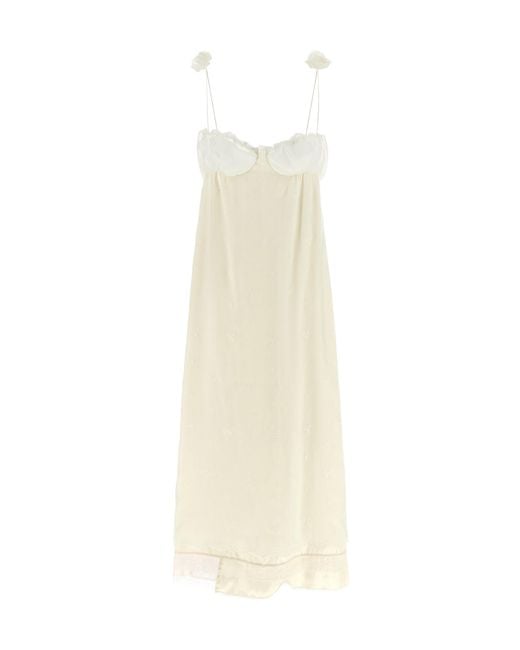 Magda Butrym White Spaghetti Strap Dress