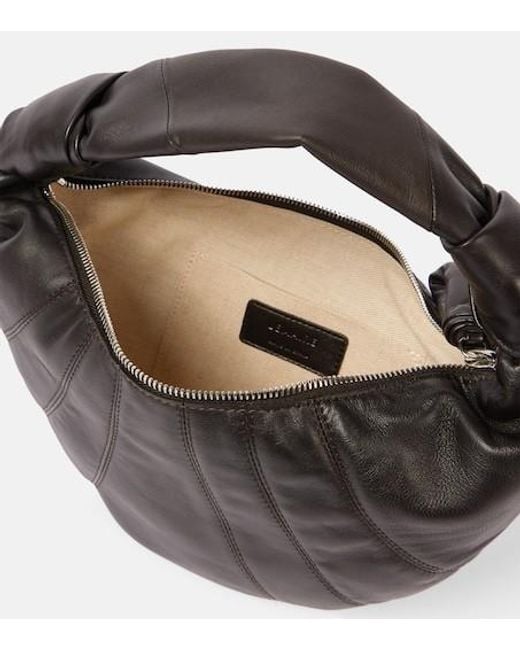 Lemaire Black Fortune Croissant Mini Leather Shoulder Bag