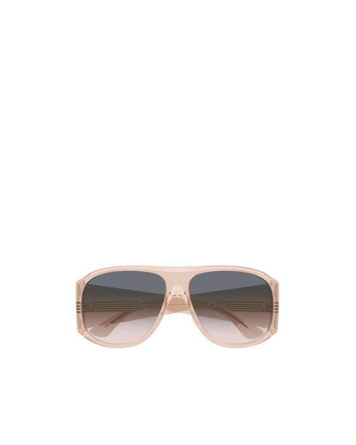 Chloé White Chloé Eyewear Pilot Frame Sunglasses