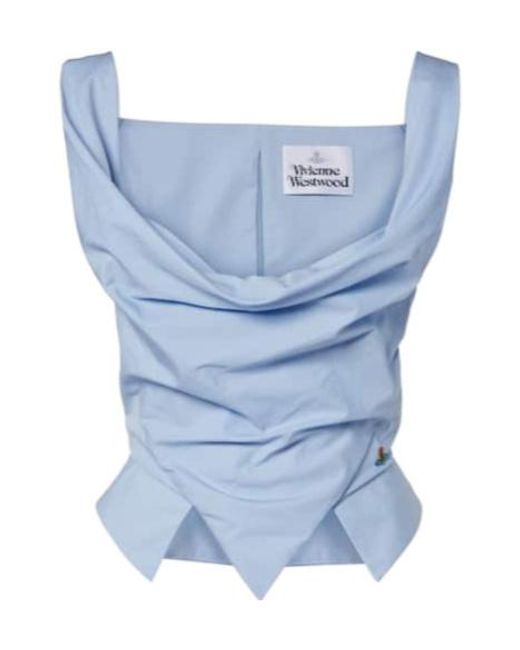 Vivienne Westwood Blue Sunday Cotton Bustier Top