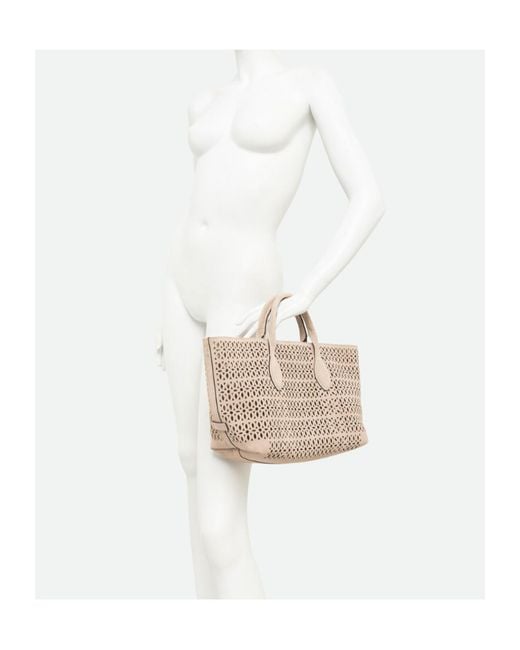 Gianni Chiarini Natural Mashup Perforated Tote Bag