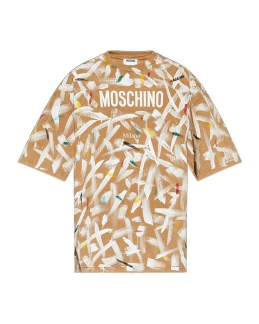 Moschino Natural Printed T-Shirt for men