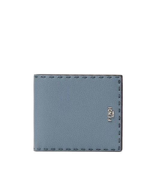 Fendi Blue Selleria Wallet for men