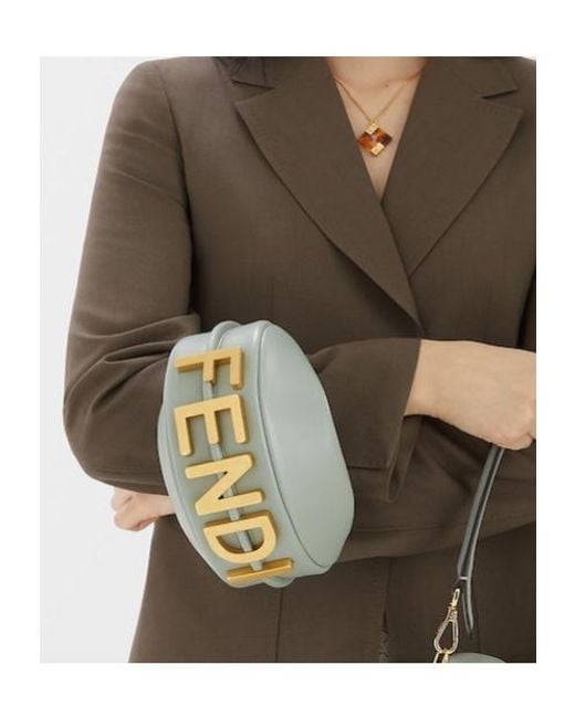 Fendi Gray Graphy Mini Shoulder Bag
