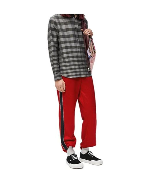 Loewe Red Technical Jersey Tracksuit Trousers for men