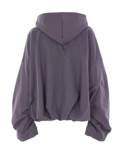 Dries Van Noten Purple Hannet Puffed Hoodie