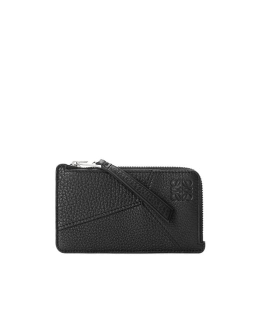 Loewe Black Puzzle Coin Card Holder for men