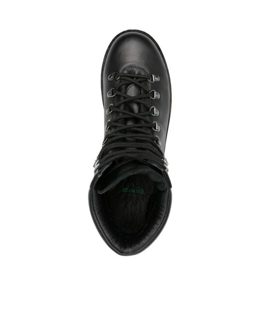 Diemme Black Lace-Up Leather Boots for men