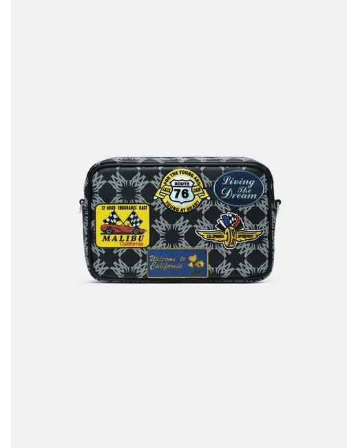 Amiri Black Station Patch Camera Bag for men