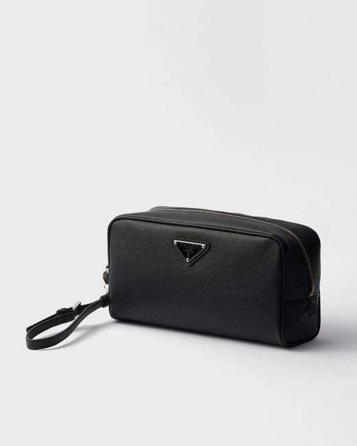 Prada Black Saffiano Pouch for men