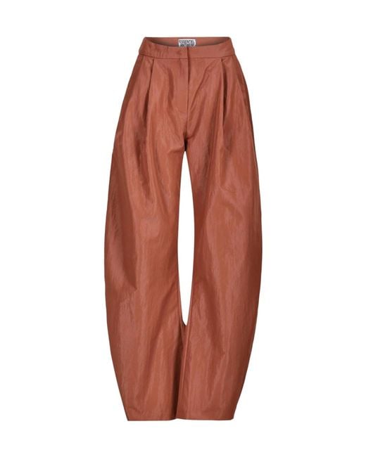 Essentiel Antwerp Orange Pleated Casual Pants