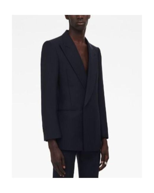 McQueen Blue Long Sleeved Tailored Blazer for men