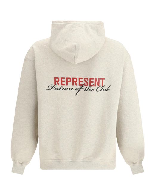 Represent White Long-Sleeved Sweatshirt for men