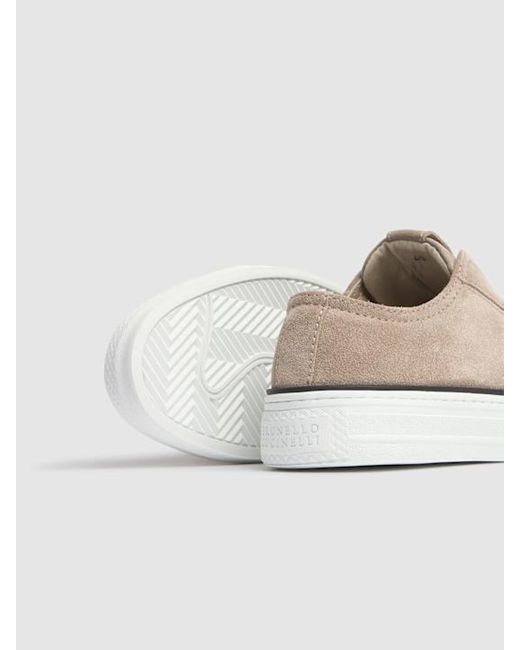 Brunello Cucinelli White Round Head Low-Cut Casual Shoes