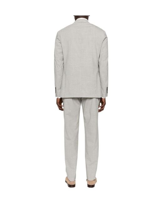 Eleventy White Button Suit for men