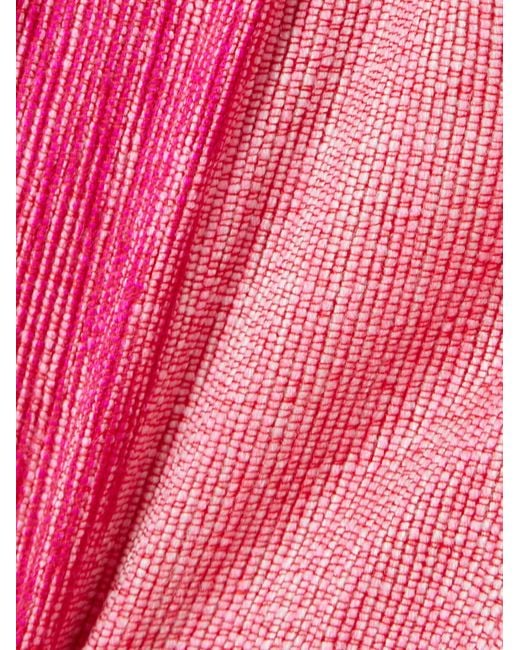 Admona Pink Woven Romper With Belt