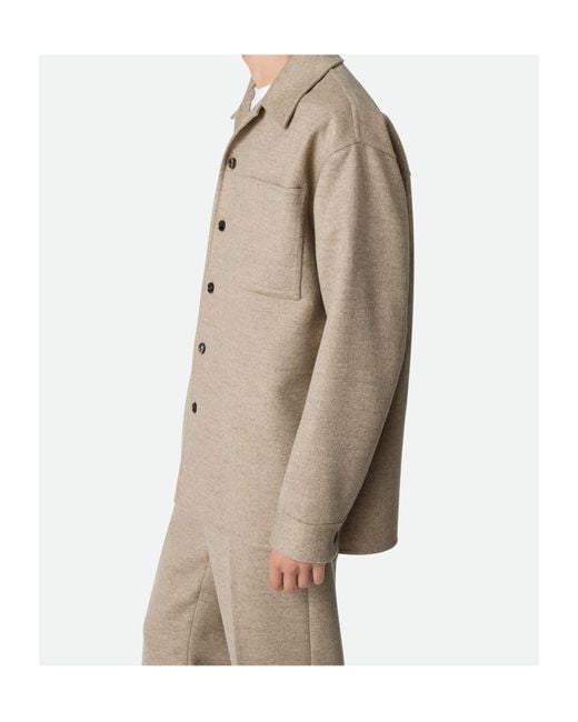 Bottega Veneta Natural Wool And Cashmere Overshirt for men