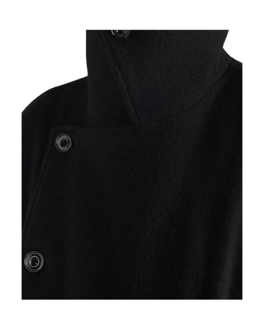 Lemaire Black Short Wrap Coat